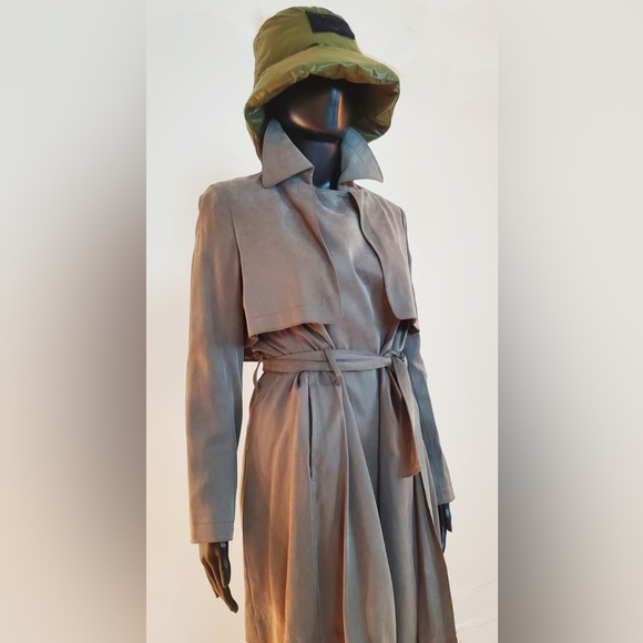 Club Monaco Belted Trench Coat Raincoat Overcoat (Hat Excluded) New - Picture 3 of 15